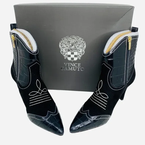 Vince Camuto Leather Saiovell Dress Bootie - Picture 3 of 9